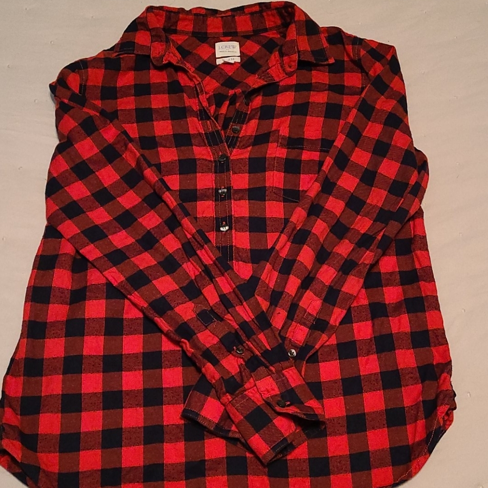 Jcrew Flannel Pullover - image 1